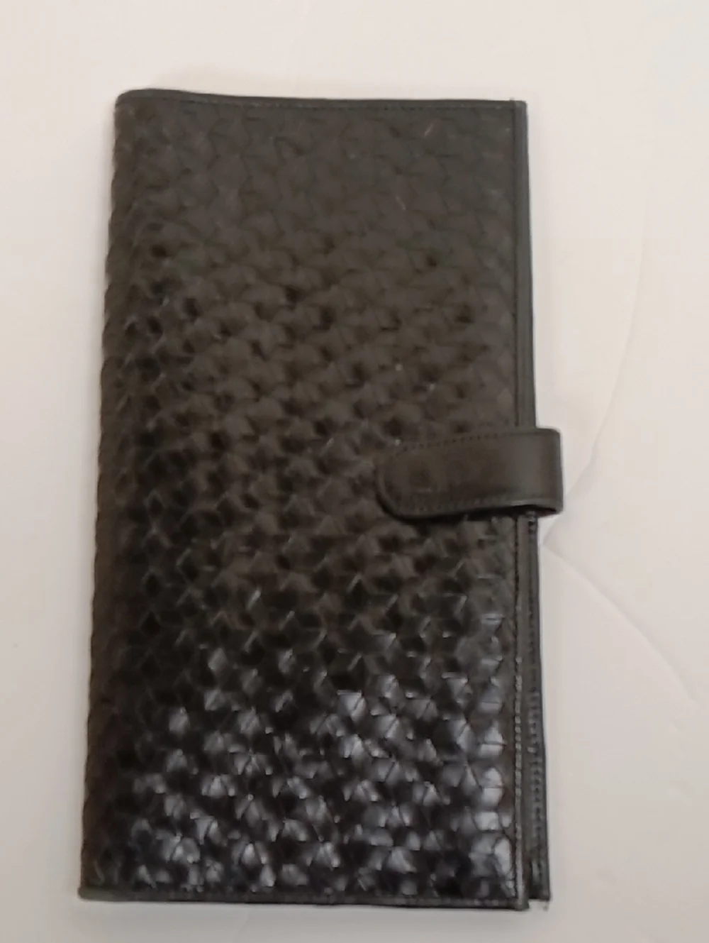 Cole Haan Vintage Travel Wallet Genuine Woven Leather